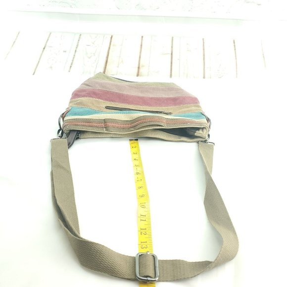 JellyYoo Womens Multicolor Colorblock Canvas Adjustable Strap Crossbody … - Picture 11 of 15